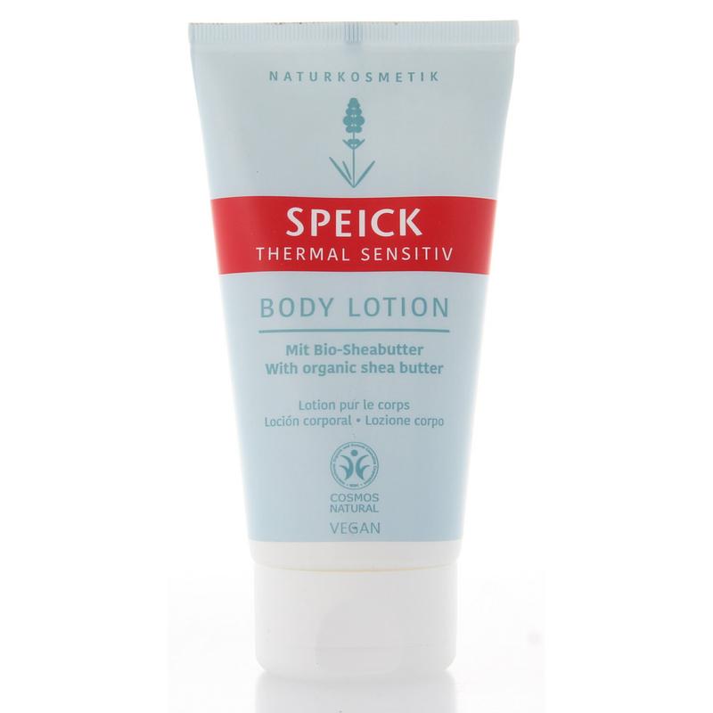 Speick Thermal Sensitive Body Lotion in a 150ml bottle, hydrating body care product with natural ingredients, shown in the image.