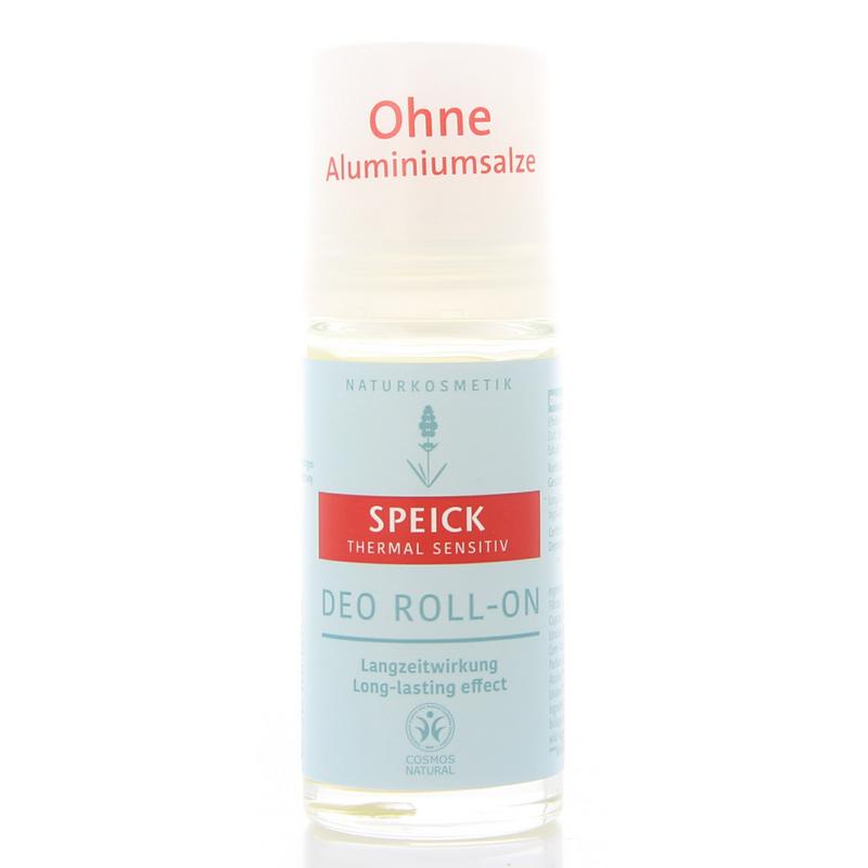 Speick Thermal Sensitive Deodorant roller 50ml, showing the white stick applicator and packaging for natural freshness.