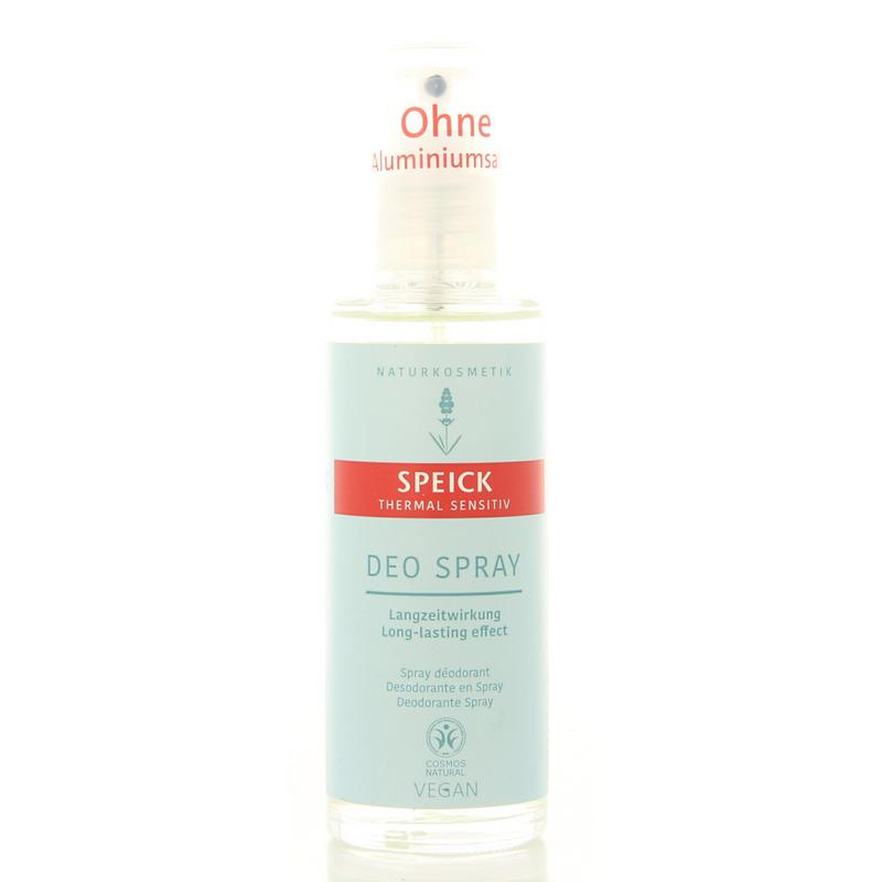 Speick Thermal Sensitive Deodorant Spray 75ml, natural deodorant with soothing thermal ingredients in a spray bottle.