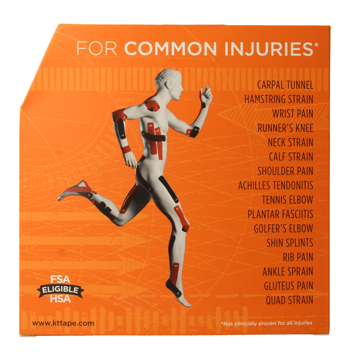 KT Tape Jumbo Pro roll with 38 meters and 150 precut black sport tape strips for athletic support and injury prevention