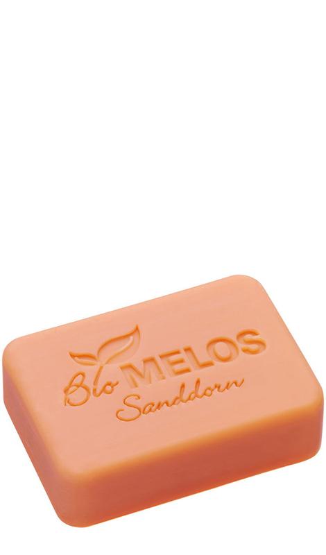 Speick Duindoornzeep 100g natural soap bar with orange-colored surface, featuring the Speick brand label and textured soap texture.