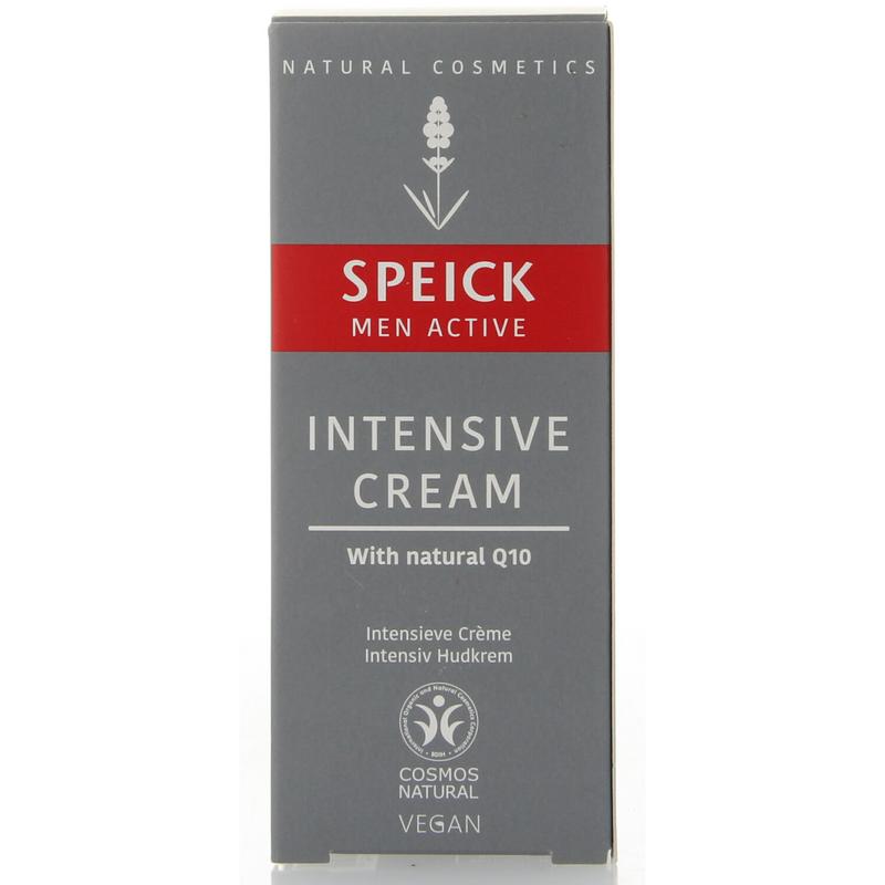 Speick Man active intensieve gezichtscrème in 50ml jar, featuring a natural skincare formula for men's facial care.
