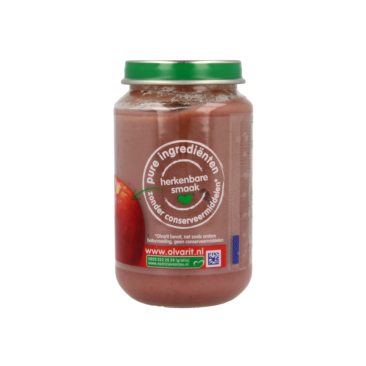 Olvarit apple and blueberry yogurt for babies and toddlers in 200g container, suitable for ages 12 months and older.