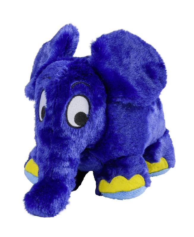 Blue Warmies elephant plush toy from the Warmies collection, soft and cuddly for children.