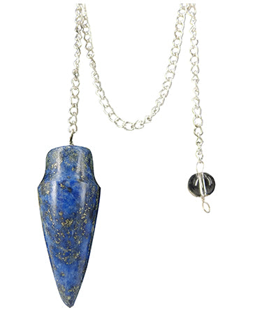 Ruben Robijn lapis lazuli pendant hanger with teardrop shape and silver setting, showcasing deep blue gemstone.