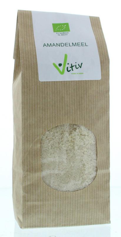 Vitiv organic almond flour 250g in a resealable bag, suitable for baking and gluten-free recipes.