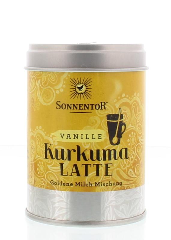 Sonnentor Kurkuma Latte Vanille bio, 60g, organic turmeric and vanilla flavor powder for tea and coffee drinks