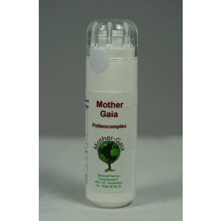 Mother Gaia Fysiek 14 Pollencomplex herbal supplement in a 6g package, showcasing the natural product and packaging.