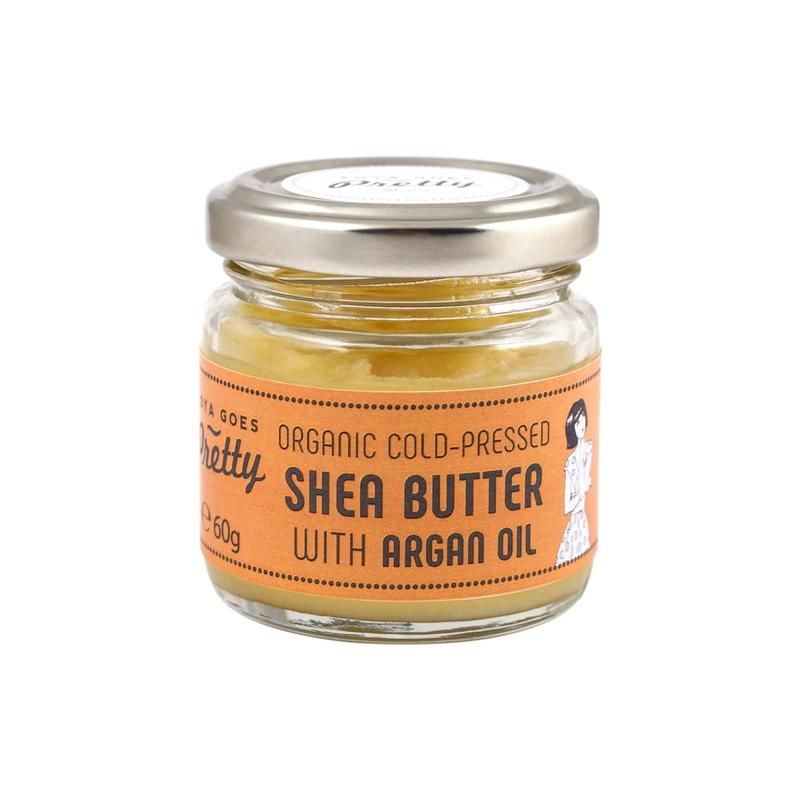 Zoya Goes Pretty Shea & Argan Butter 60g, natural body care product with creamy texture and shea and argan oil ingredients