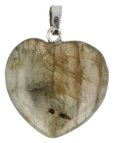 Ruben Robijn labradorite heart-shaped pendant hanger, 20mm, sterling silver jewelry piece with natural gemstone.