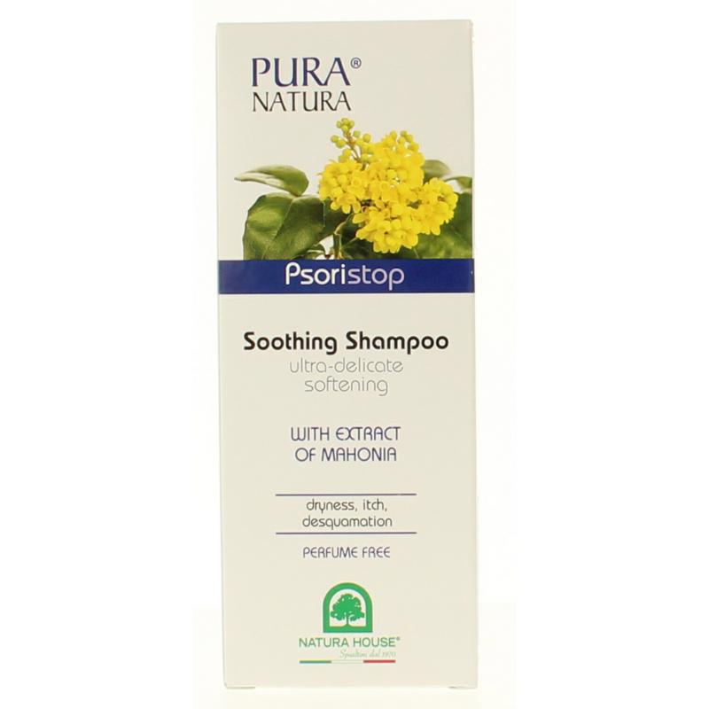 Natura House Psoristop shampoo and douche in 250ml bottles, hair care products for scalp and skin health.