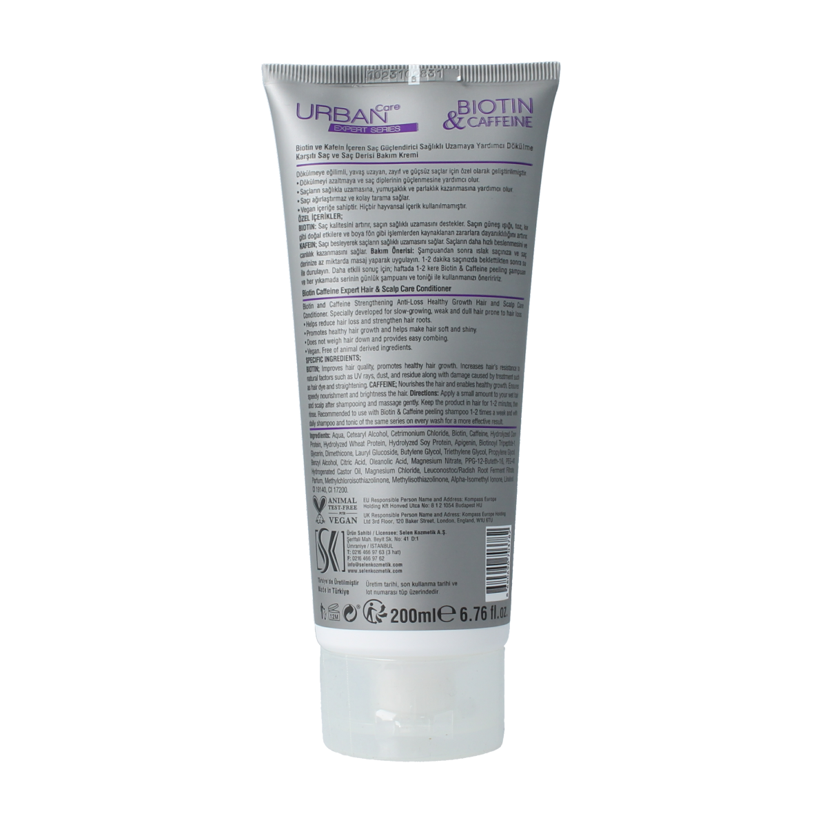 Urban Care Expert hair & scalp conditioner biotine & caffeine 200.00 Milliliter