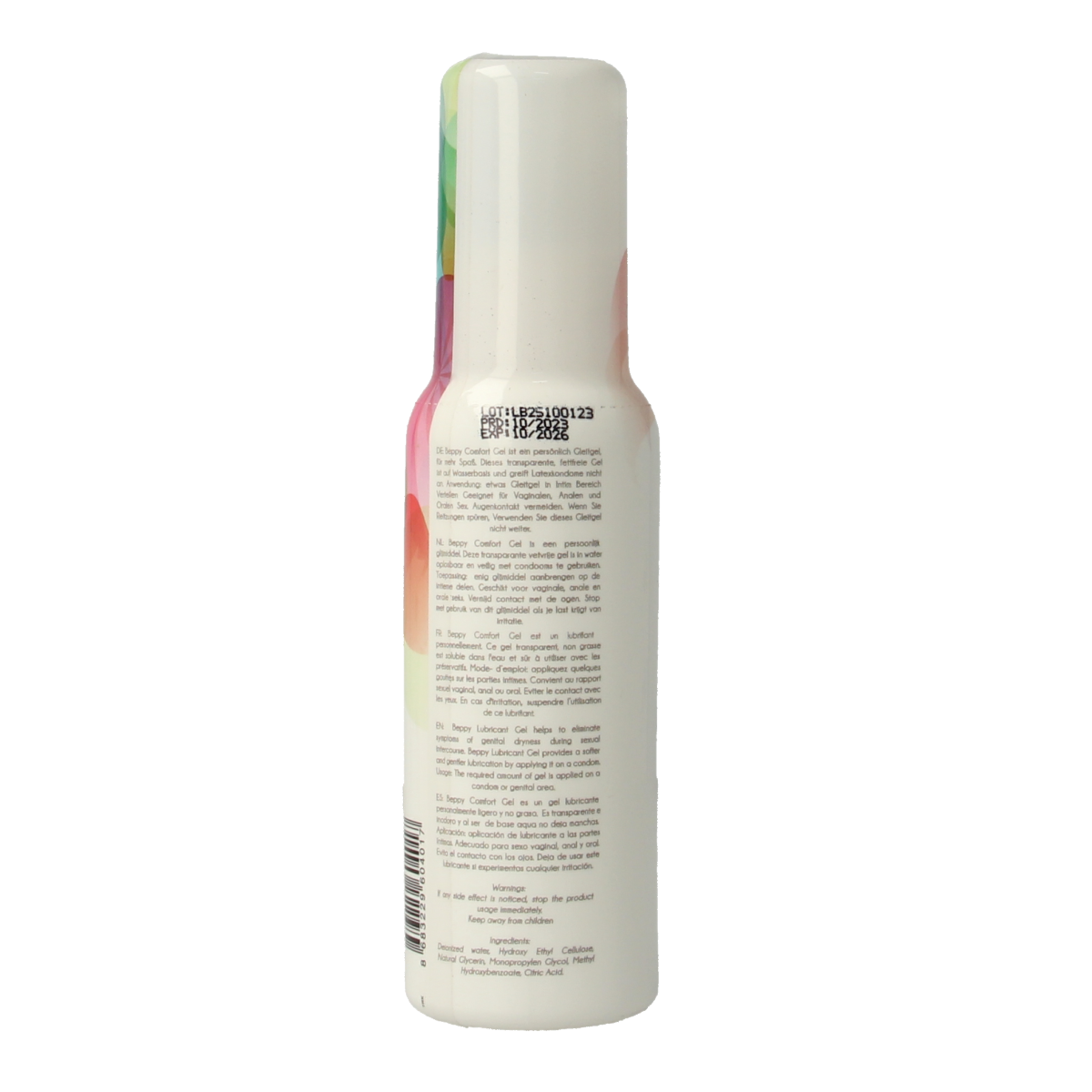 Beppy water-based lubricant gel for baby and toddler care, 100ml tube with white gel visible in the image.