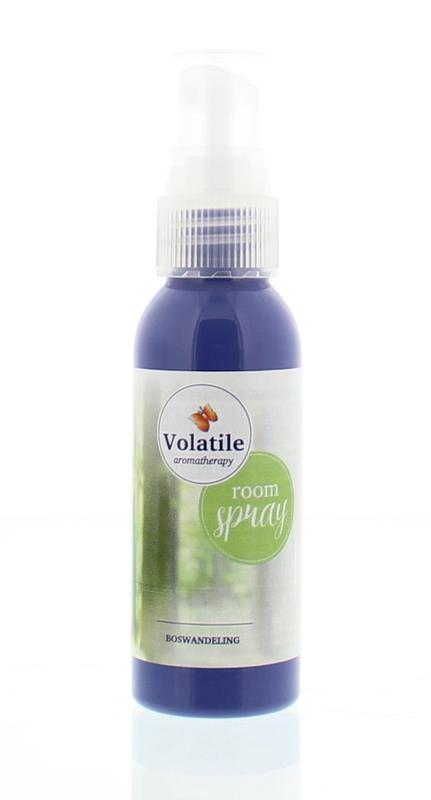 Volatile Roomspray Boswandeling 50ml geurverspreider with floral and woody scents in a clear spray bottle.