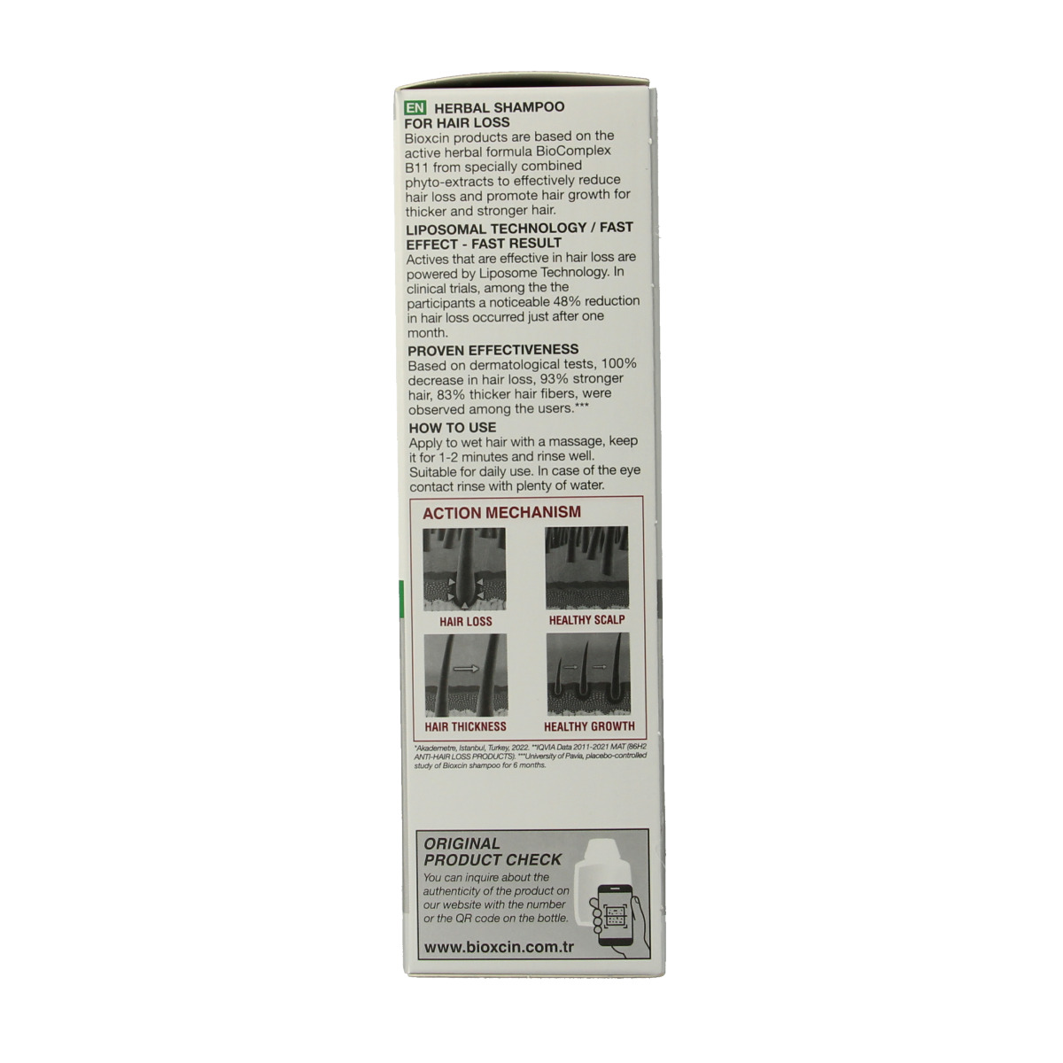 Bioxcin Vet Haarverzorging Shampoo bottle, 300ml, for hair care, with label showing brand and product details.