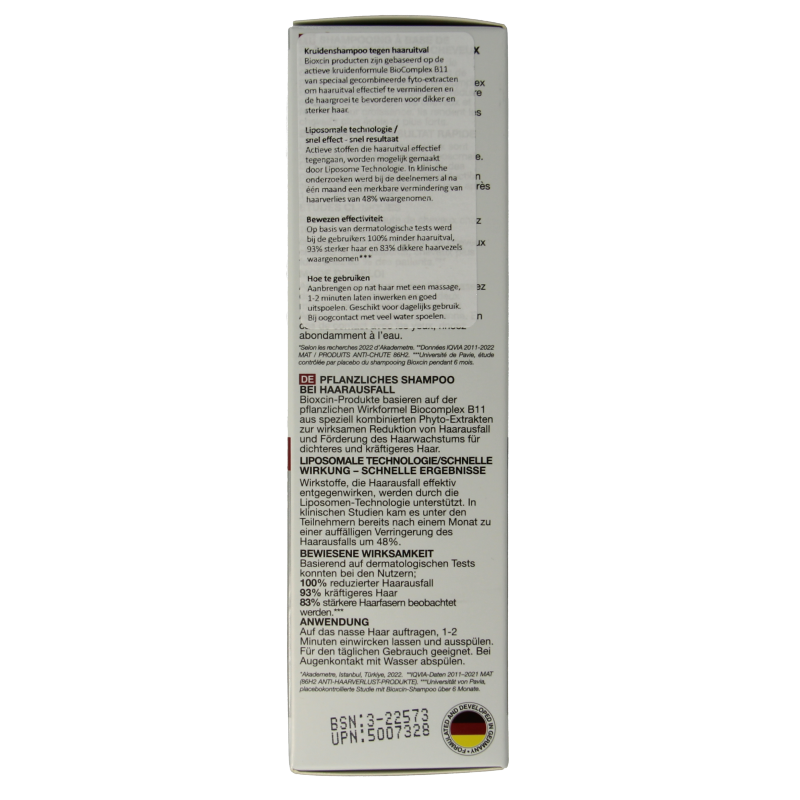 Bioxcin shampoo for normal to dry hair, 300ml bottle, with natural hair care ingredients and gentle cleansing formula.