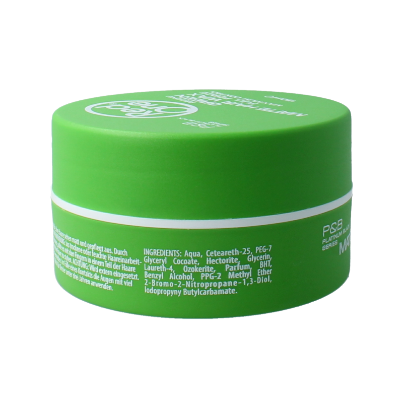 Red One Haarwax green matte styling wax in a 150ml container, ideal for matte hair styling and hold.