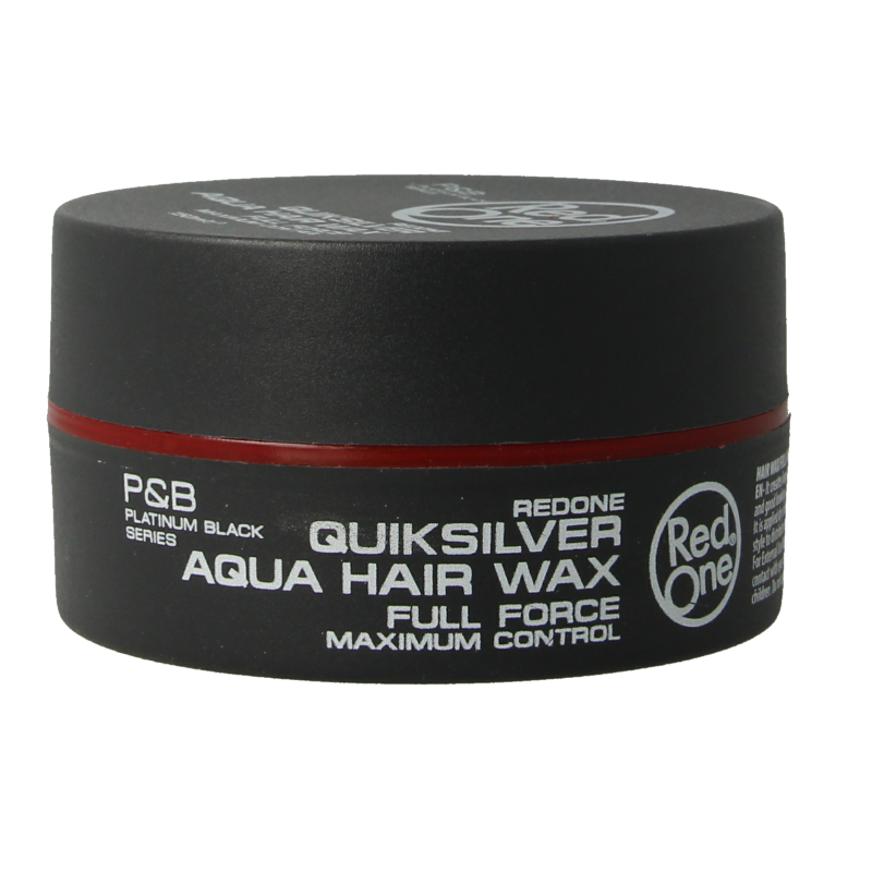 Red One Red One Haarwax aqua quicksilver styling wax in a 150ml jar with a silver lid, used for hair styling and hold.