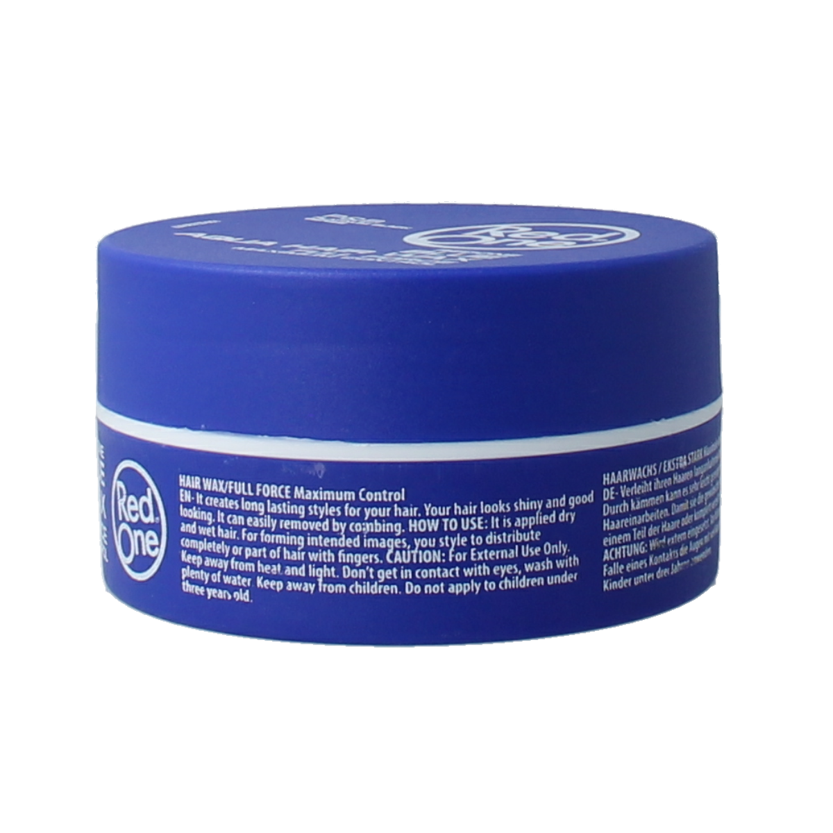 Red One Red One Haarwax aqua blue styling wax in 150ml jar, perfect for hair styling and shaping.