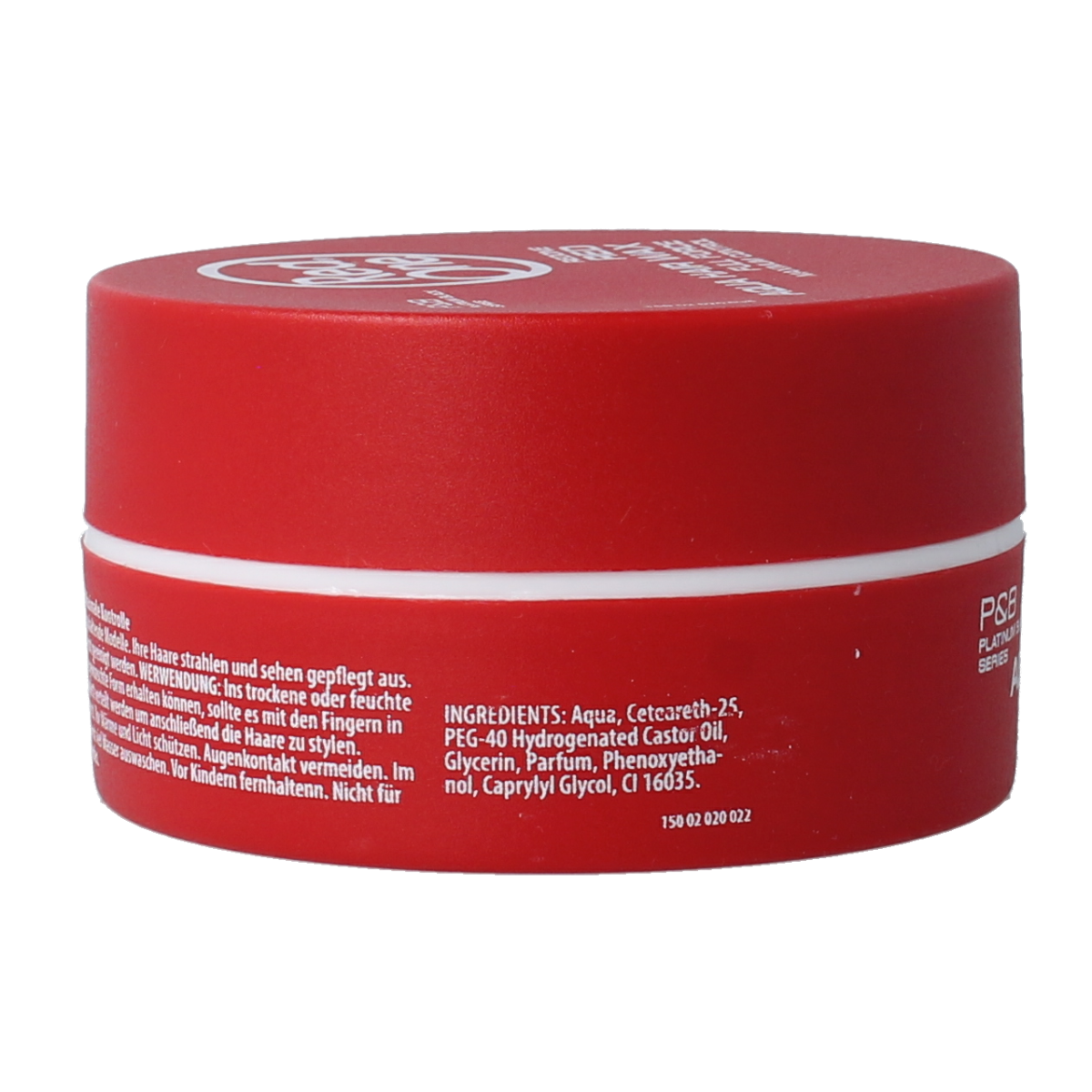 Red One Red Haarwax Aqua styling product in 150ml jar, featuring vibrant red color and hair styling texture.