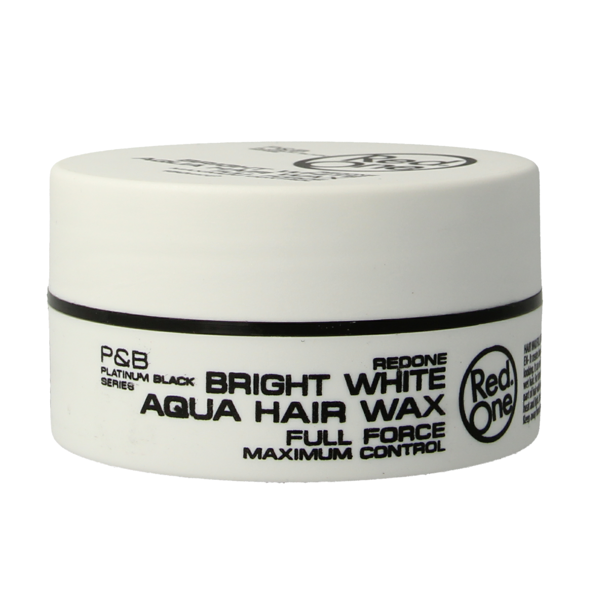 Red One Haarstyling wax in bright white, 150ml container, showcasing the product's sleek packaging and vibrant color.