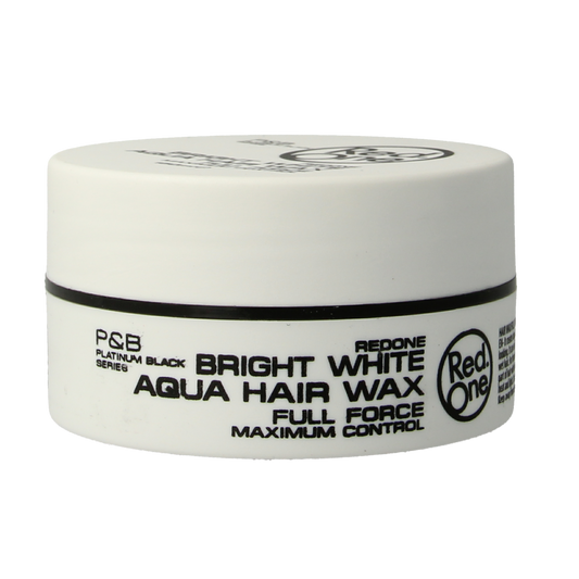 Red One Haarstyling wax in bright white, 150ml container, showcasing the product's sleek packaging and vibrant color.
