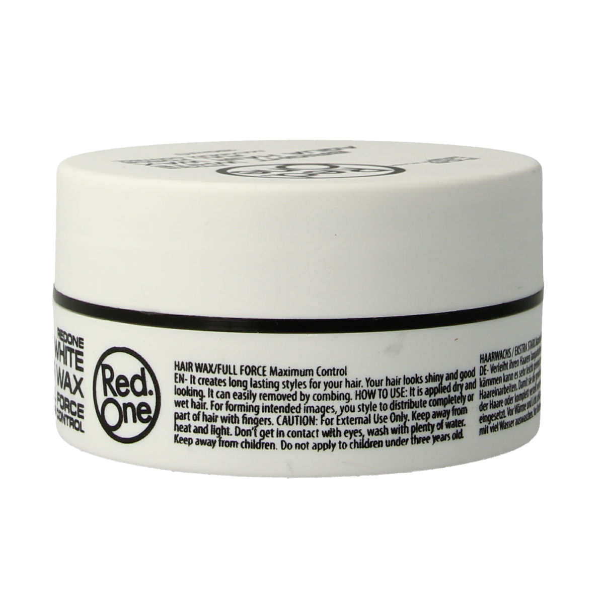 Red One Red One Haarwax Aqua Bright White styling wax in a 150ml container, ideal for hairstyling and shaping.