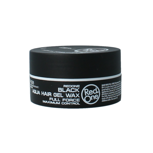 Red One Haarwax aqua black styling product in 150ml container, designed for flexible hair styling and hold.