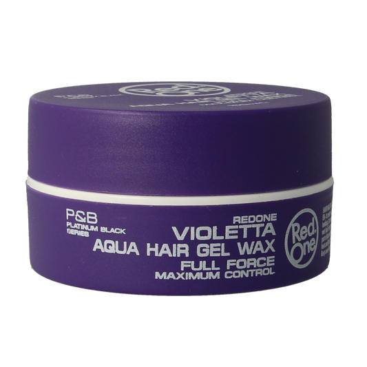 Red One Red One Haarstyling Haarwax Aqua Violetta in 150ml jar, showcasing vibrant purple hair wax for styling and shine.