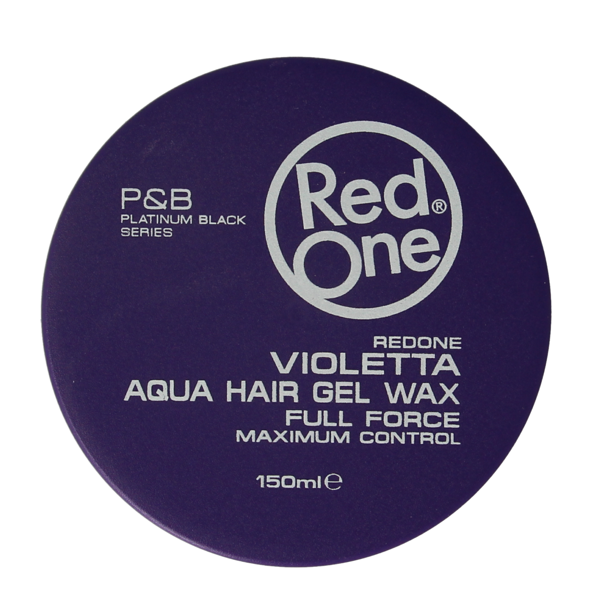 Red One Aqua Violetta Haarwax styling product in a 150ml container, featuring vibrant violet color and styling texture.