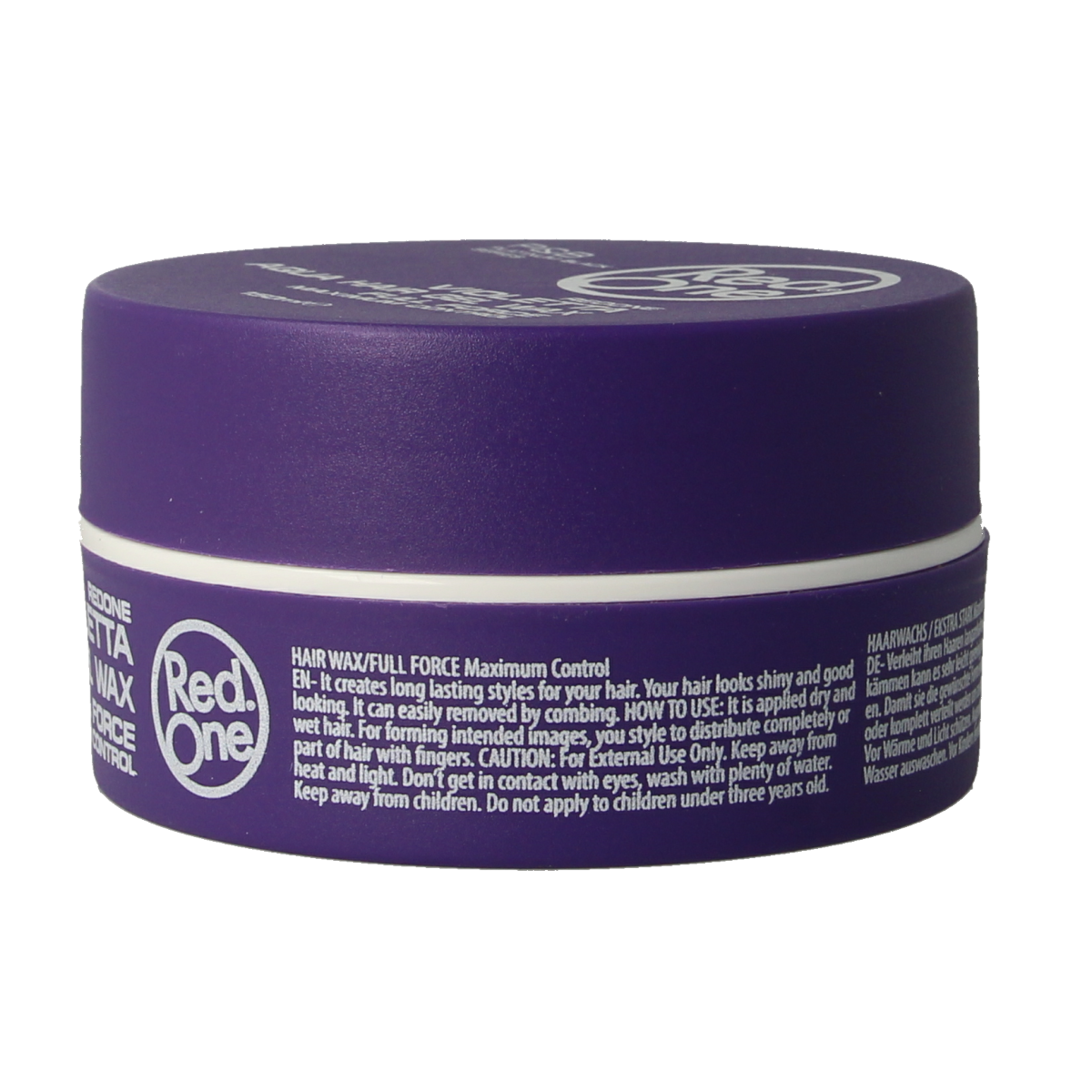 Red One Aqua Violetta Haarwax styling product in 150ml container, featuring vibrant violet color and hair styling capabilities.