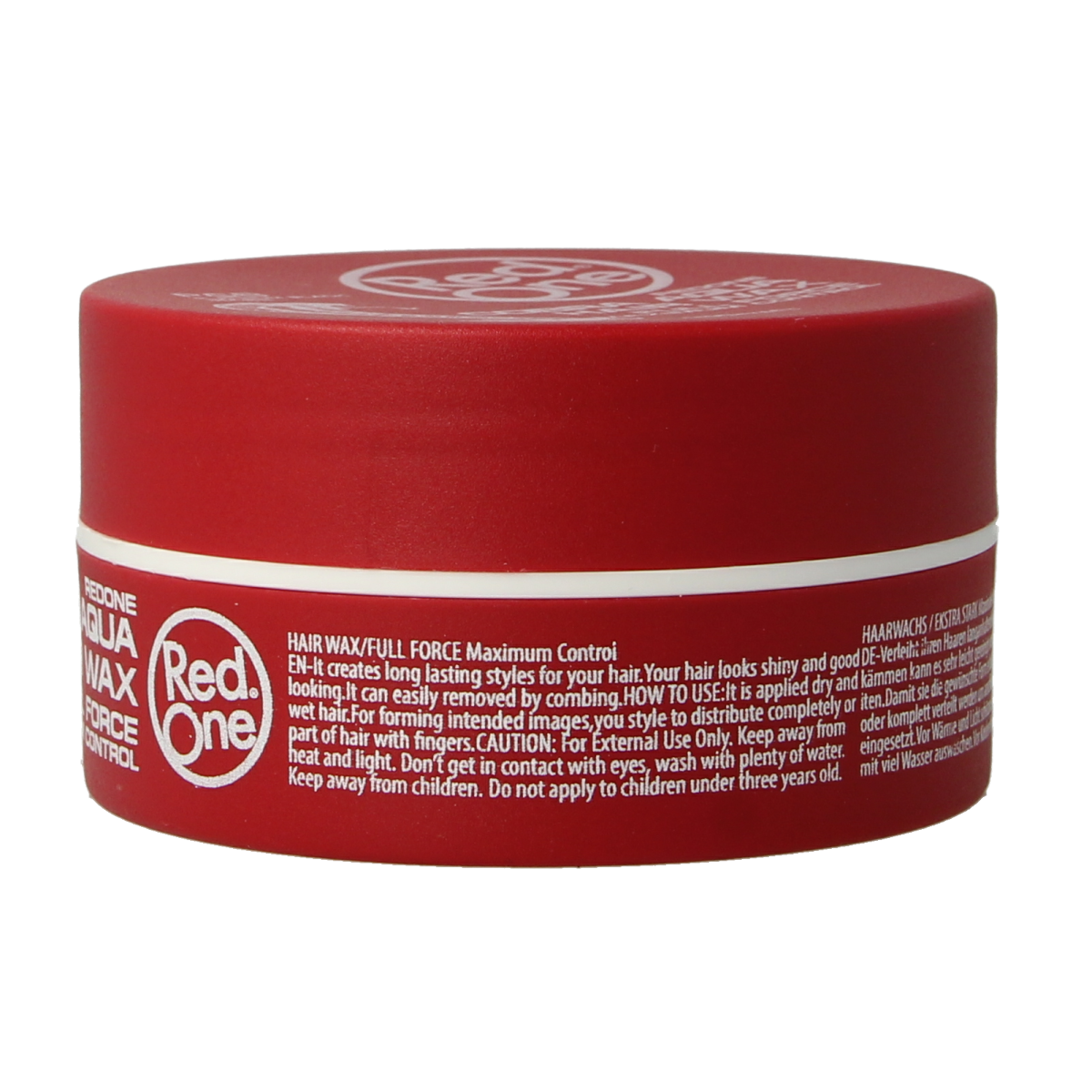 Red One Aqua Cobra Haarstyling wax in 150ml jar, with red and black branding, suitable for flexible hair styling.