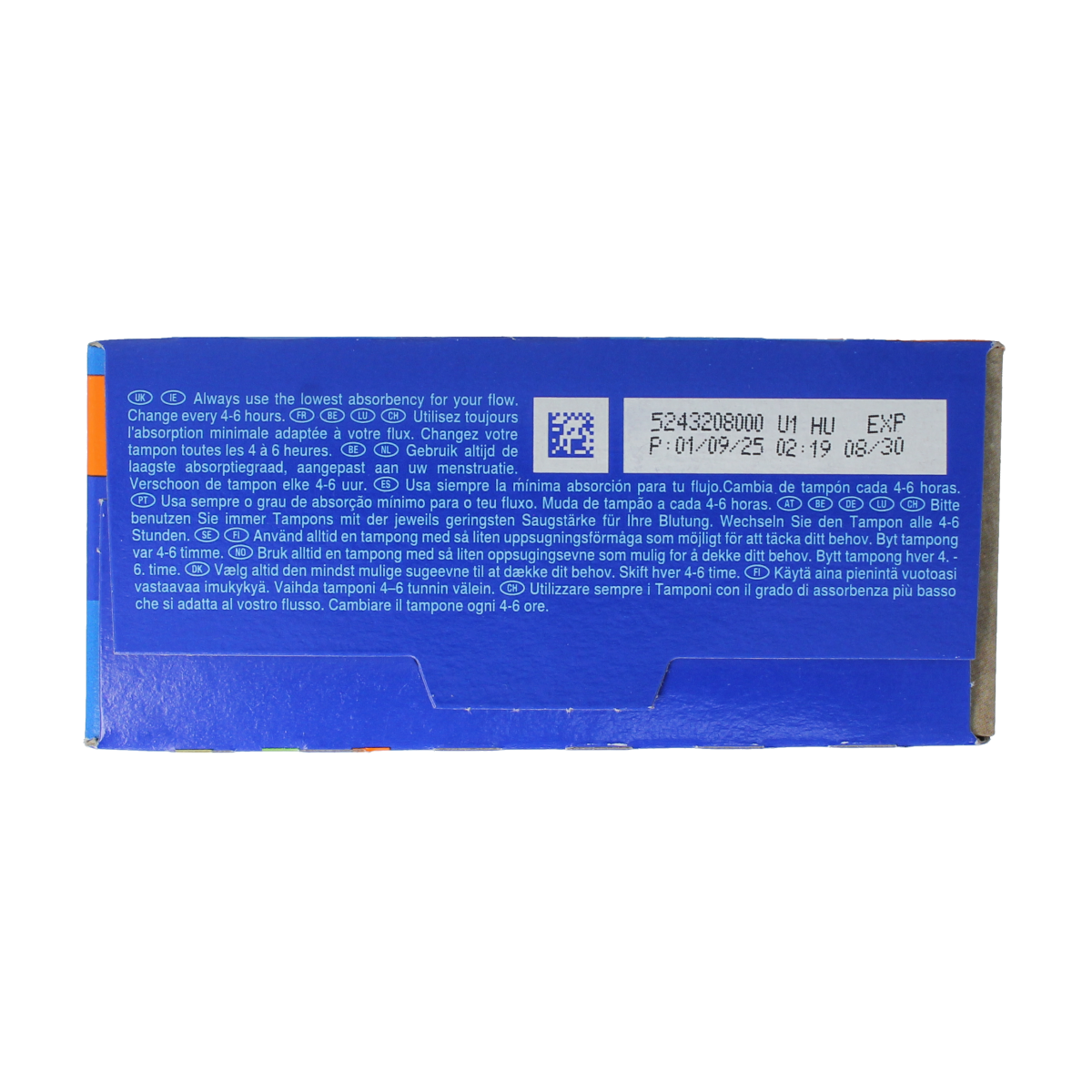 Tampax Super Plus tampons in a box, feminine hygiene product for women, with 20 tampons from Tampax.