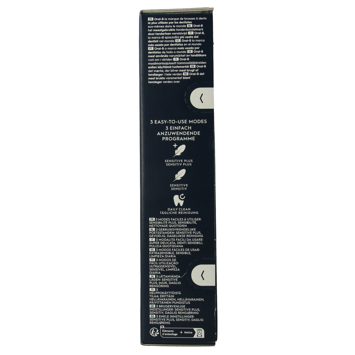 Pink Oral B Vitality Pro Protect toothbrush with soft bristles, designed for effective plaque removal and gum care.