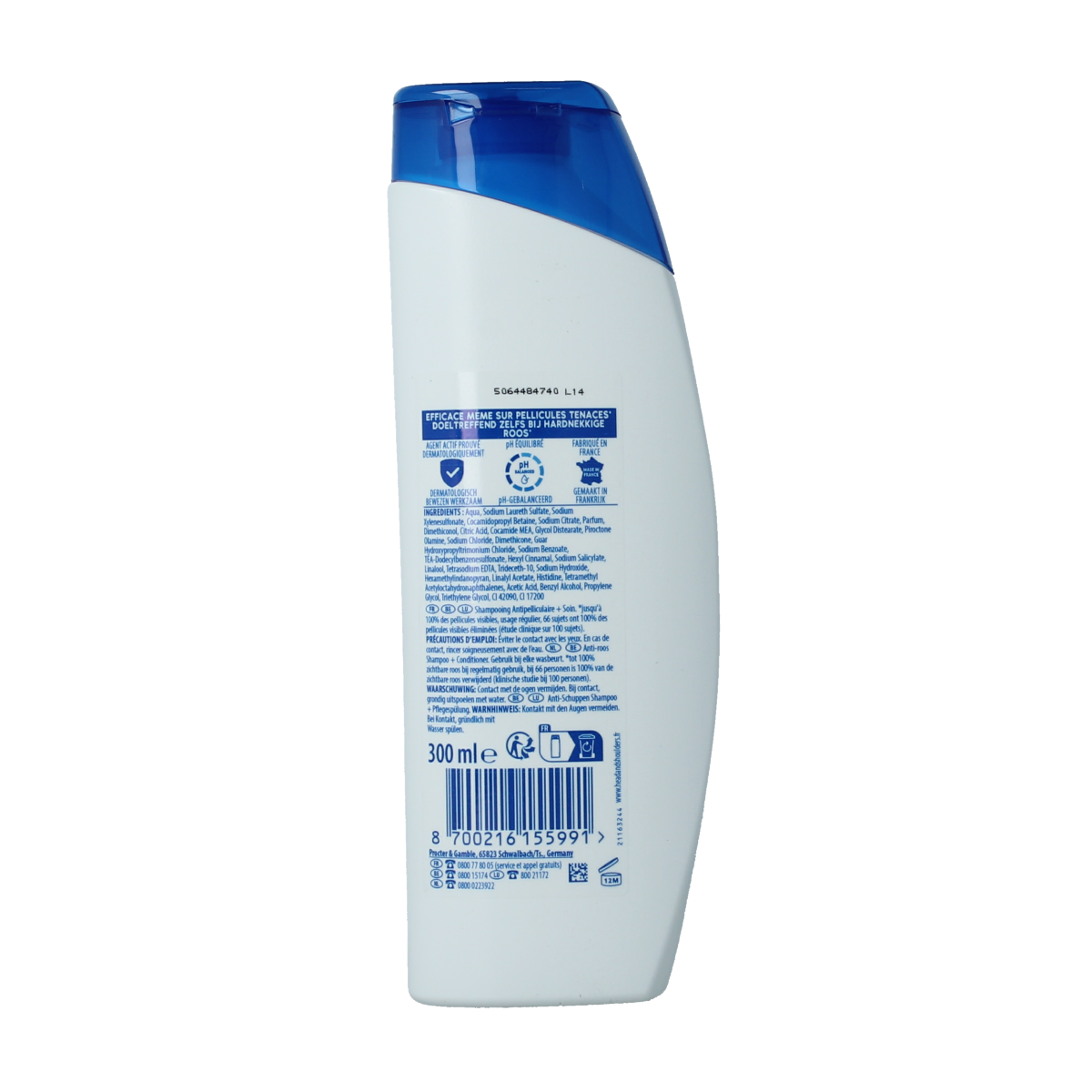 Head & Shoulders Classic 2-in-1 shampoo and conditioner bottle, 300ml, for hair care and scalp health.