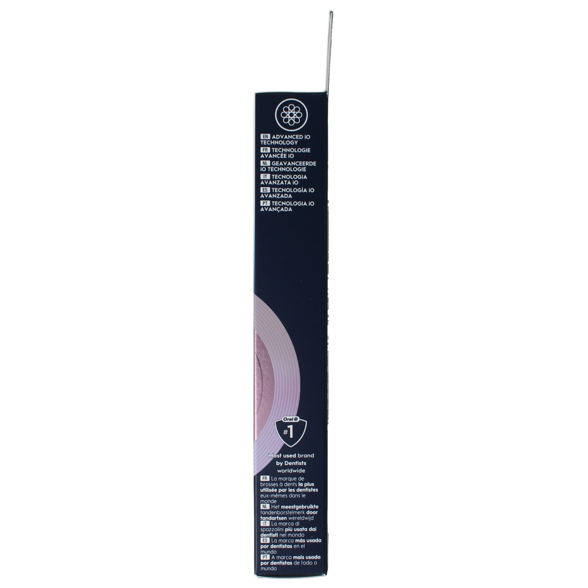 Set of four black Oral B gentle care toothbrush heads for optimal cleaning and oral health.