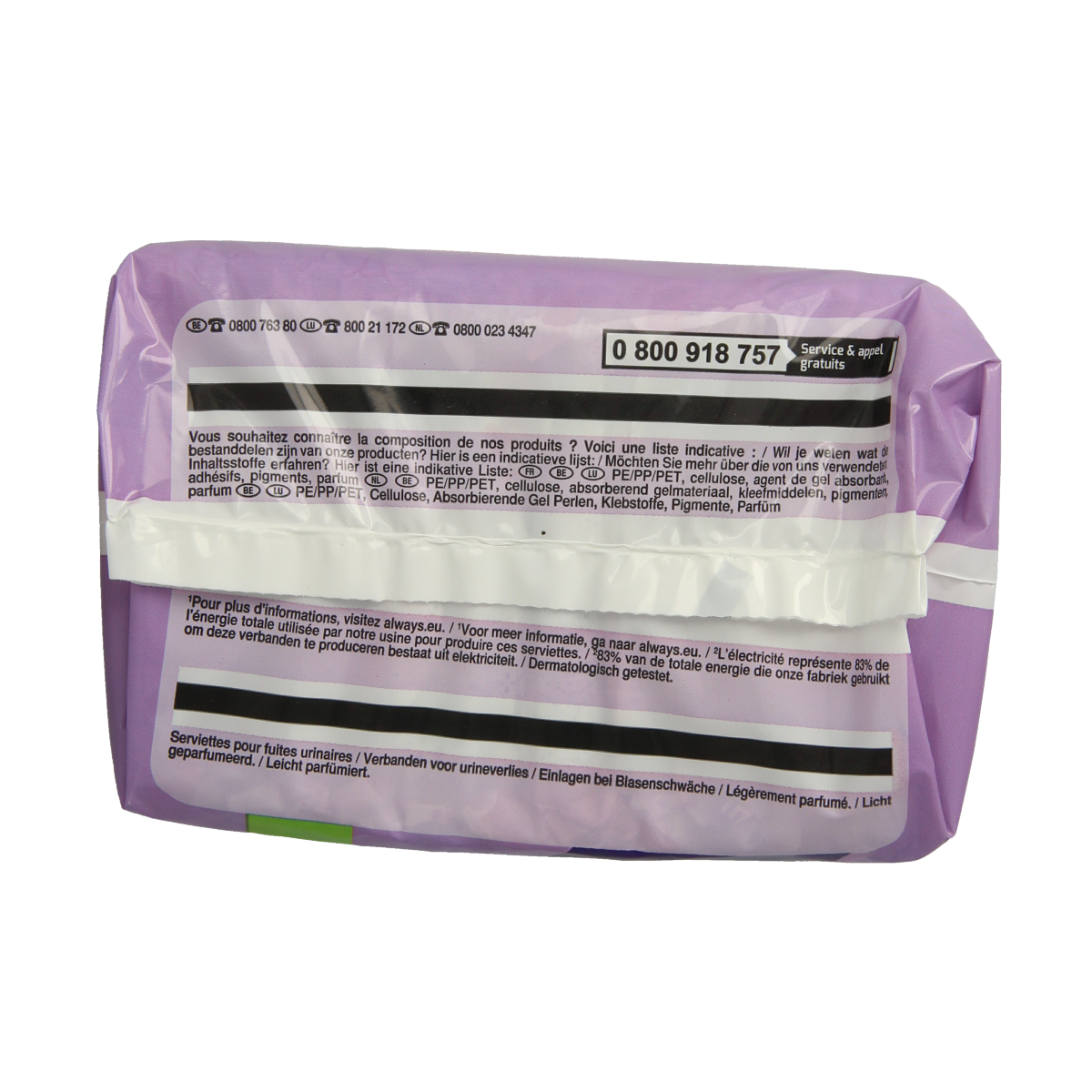 Always Discreet small incontinence pads, pack of 20, for discreet and comfortable bladder protection.