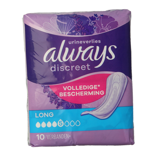 Always Discreet verband long 10.00 Stuks
