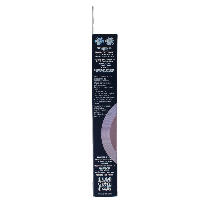 Two Oral B gentle care toothbrush heads, compatible with electric toothbrushes, showing soft bristles and brand logo.