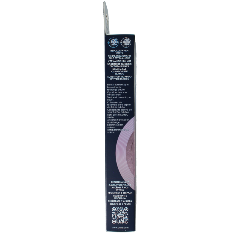 Two black Oral B gentle care toothbrush heads for optimal cleaning, designed for gentle oral care and compatibility with Oral B electric toothbrushes.