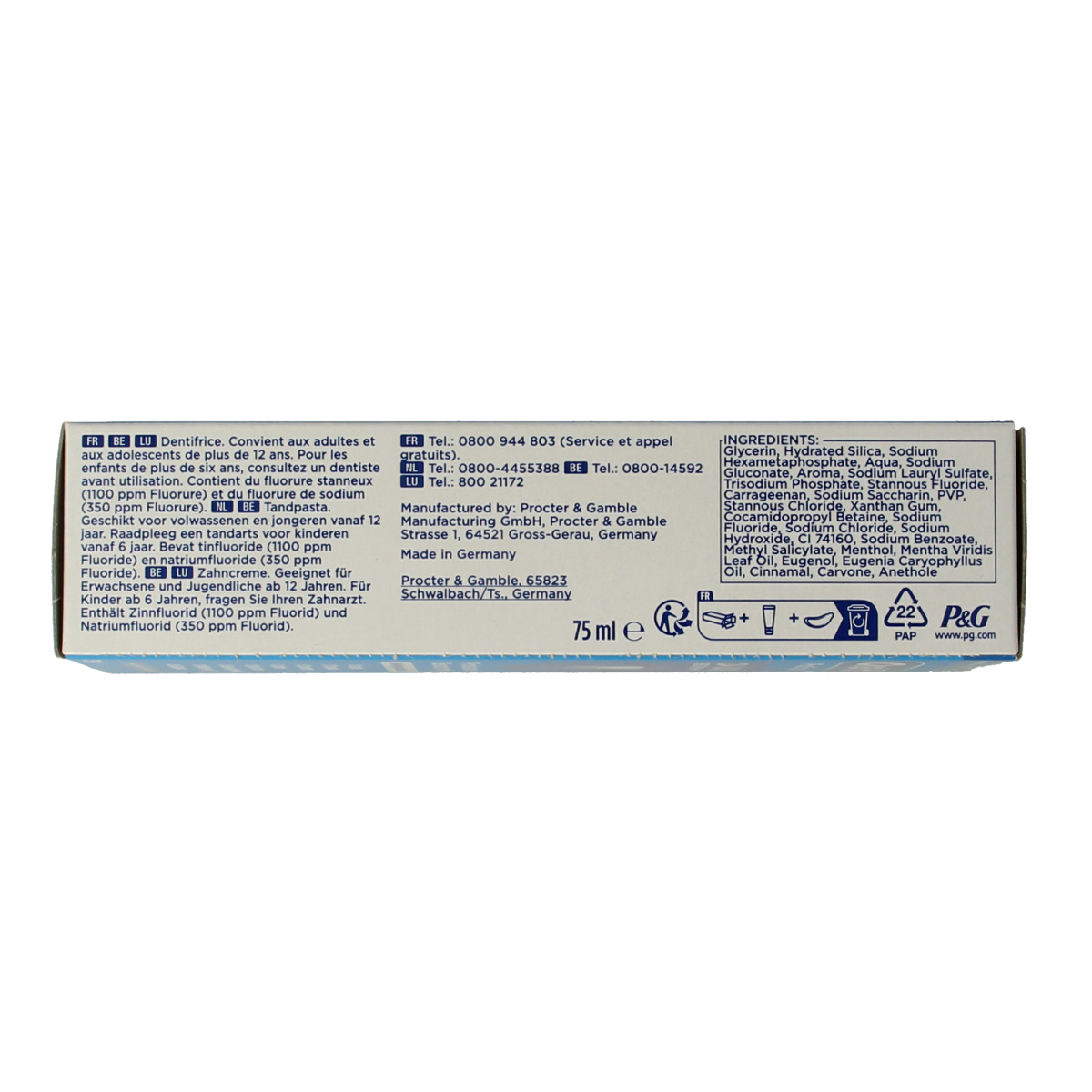 Oral B Pro-Expert toothpaste in a 75ml tube, designed for professional dental protection and oral health.
