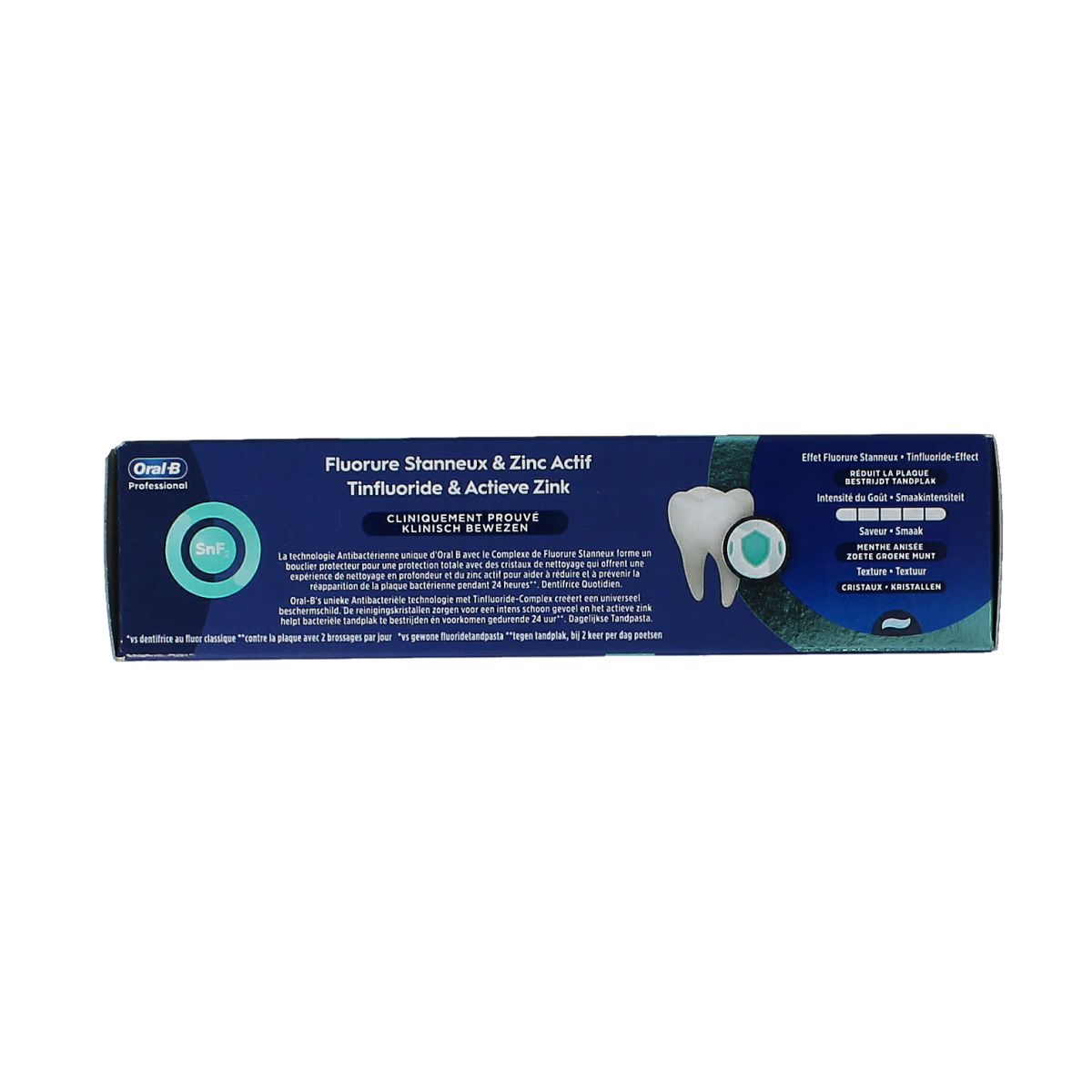 Oral B professional toothpaste for tartar control in a 75ml tube, designed for effective dental cleaning.