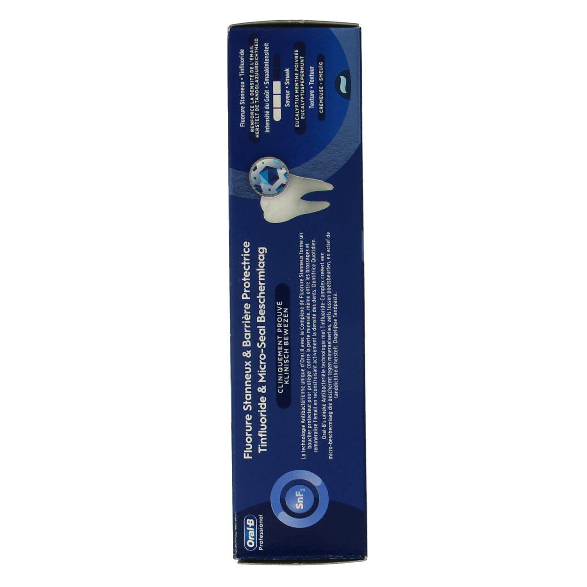 Oral B professional enamel strength clean mint toothpaste in a 75 ml tube, designed to strengthen enamel and freshen breath.