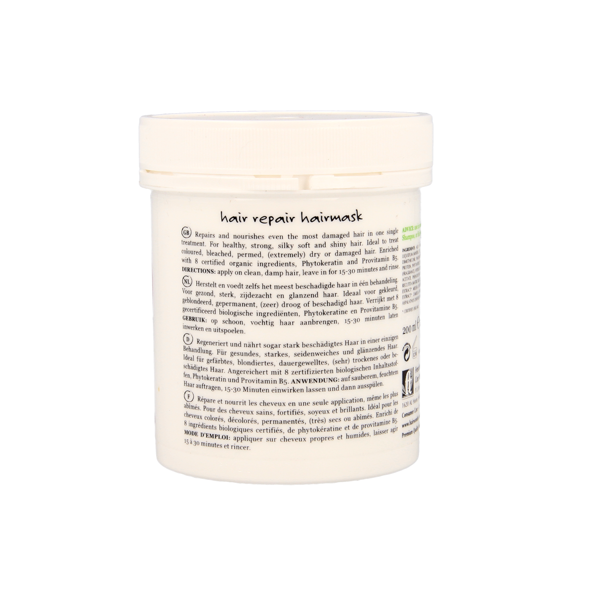 Hairwonder Hair Repair Mask in 200ml bottle, nourishing hair treatment for damaged hair, shown in the image.