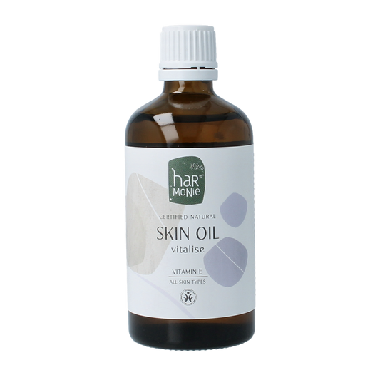 Harmonie Huidolie vitalise in 100ml bottle, natural body care oil with nourishing and revitalizing properties.