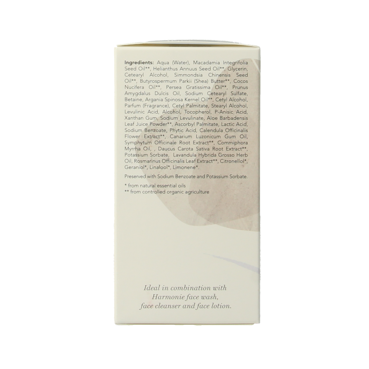 Harmonie Hydrate day and night facial cream jar with 50ml size for moisturizing skincare.