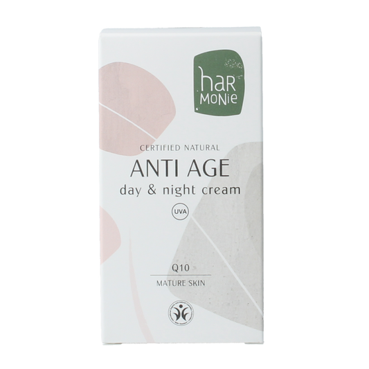 Harmonie anti-age day and night facial cream jar, 50ml, with a smooth, luxurious texture and elegant packaging.