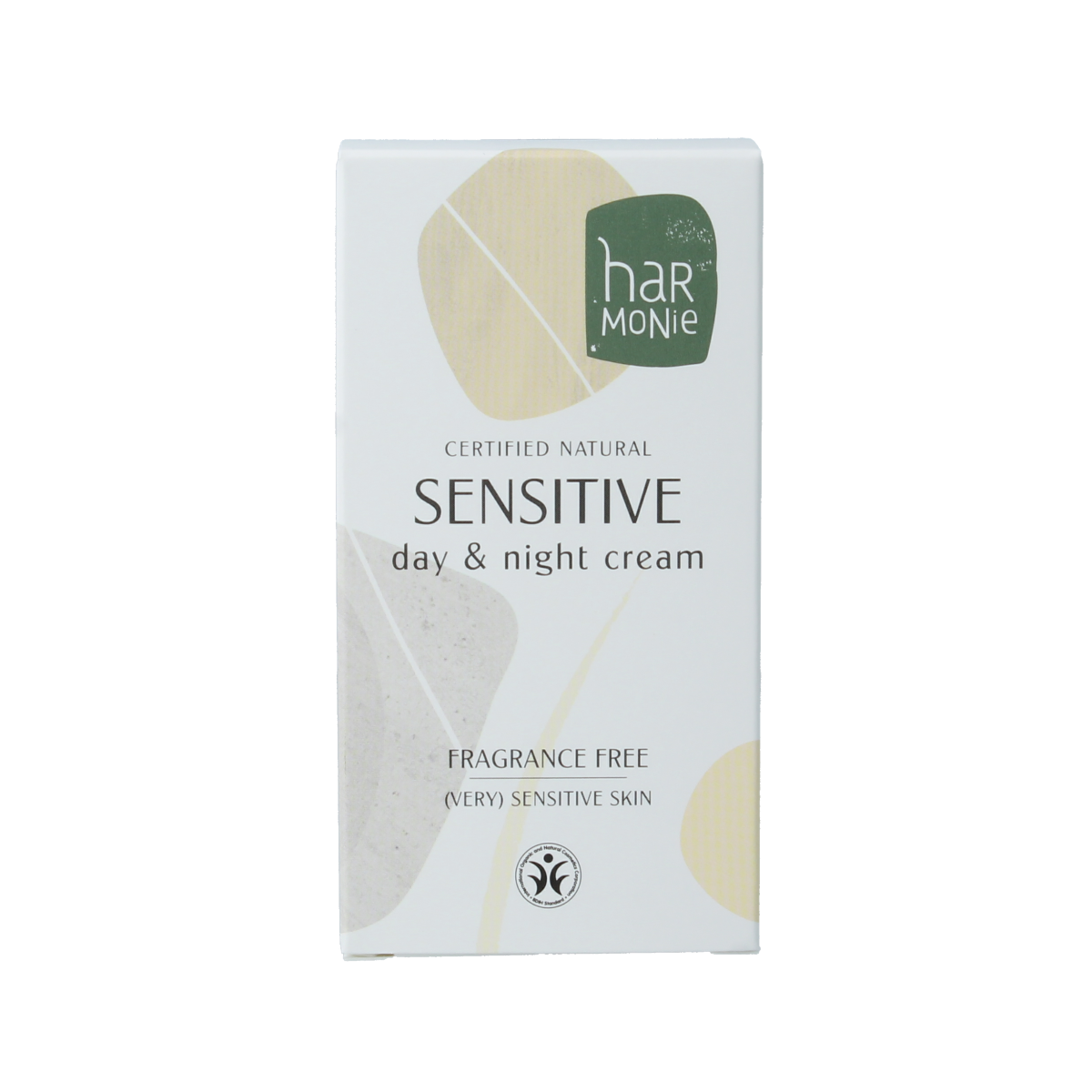 Harmonie hypoallergenic day and night facial cream in 50ml jar, gentle skincare for sensitive skin.