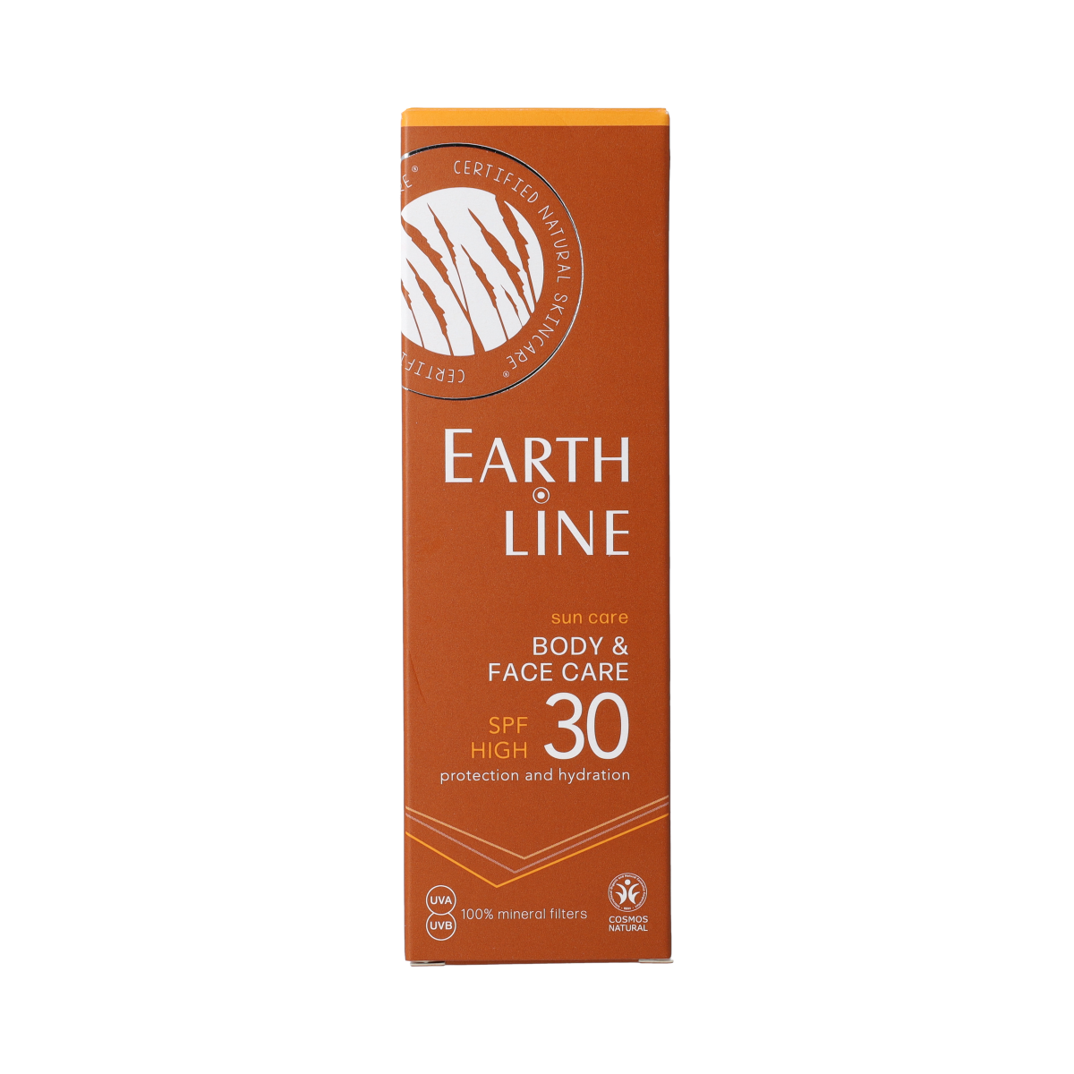 Earth Line Sun Body & Face Care SPF30 BIO sunscreen tube, 100ml, natural sun protection for skin.
