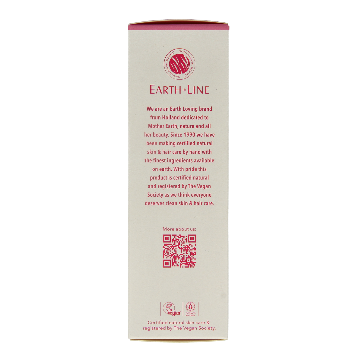 Earth Line long-lasting rose deodorant spray in a 50ml bottle with pink floral packaging.